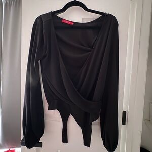 n:PHILANTHROPY Black Wrap Blouse